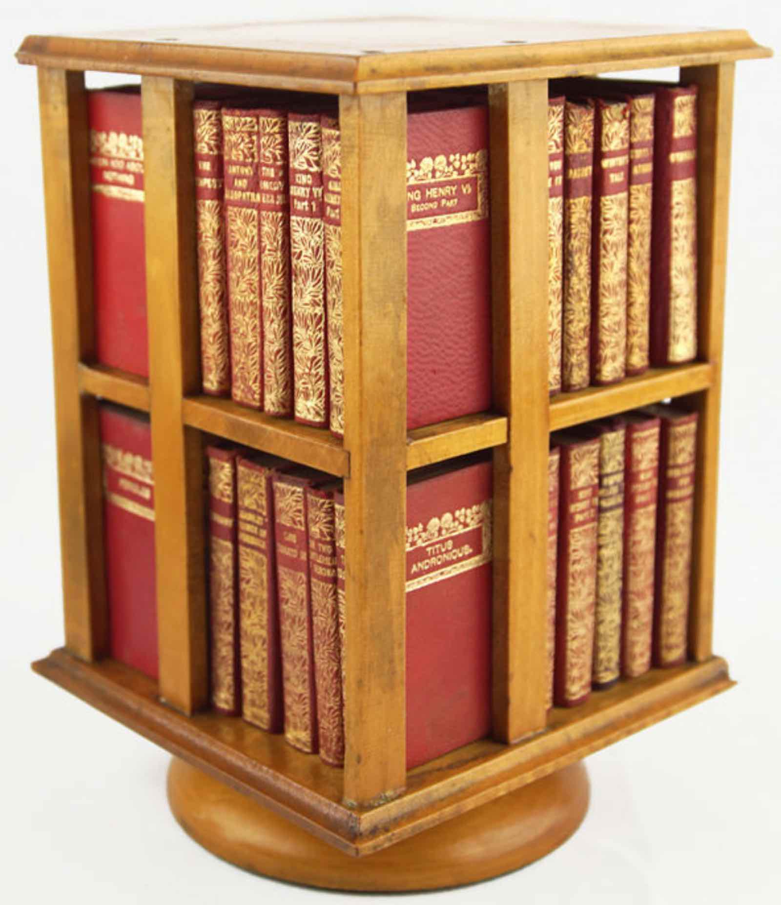 Complete Works of William Shakespeare, housed in the original wooden revolving case