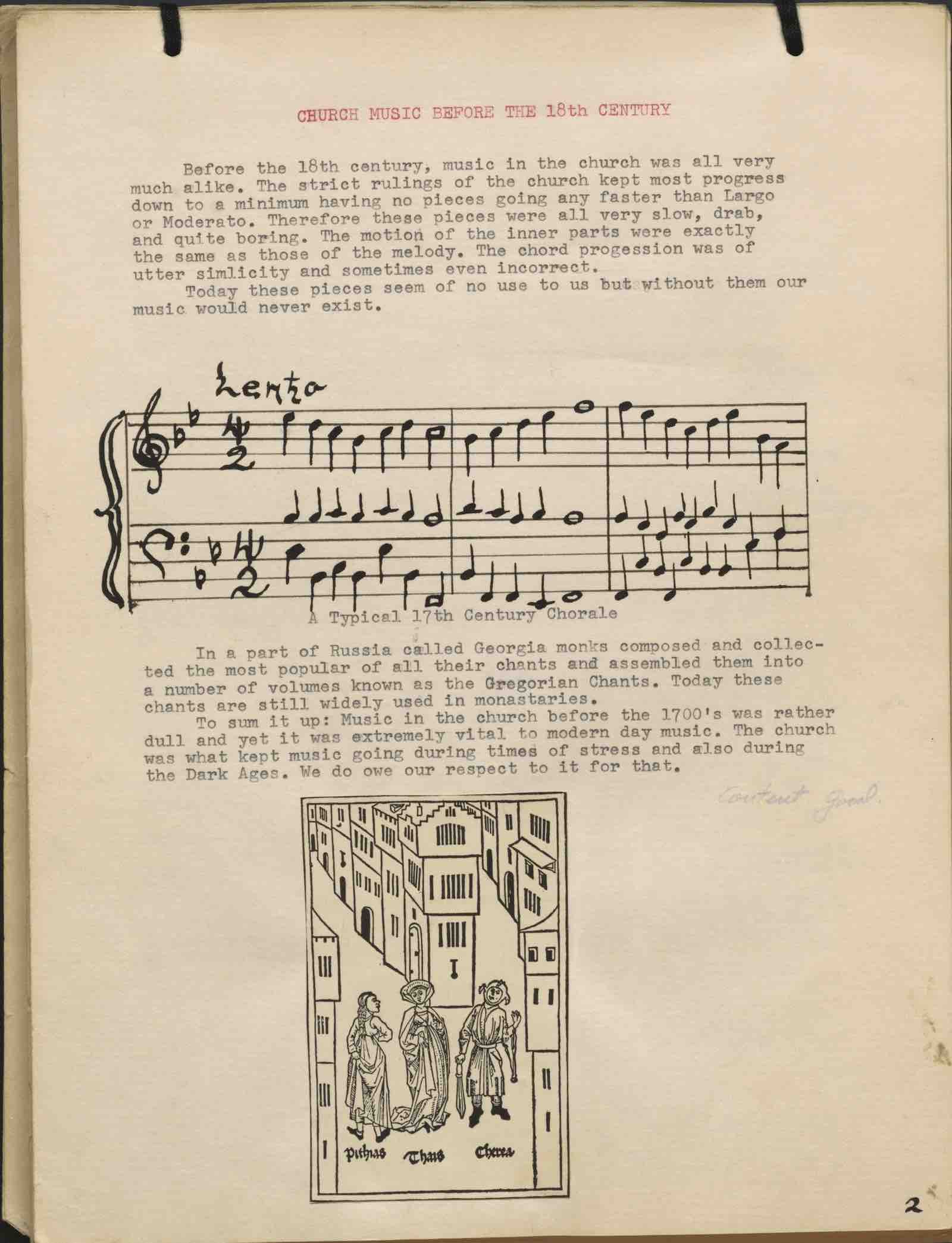 John Adams' school essay on the history of nationalism in music