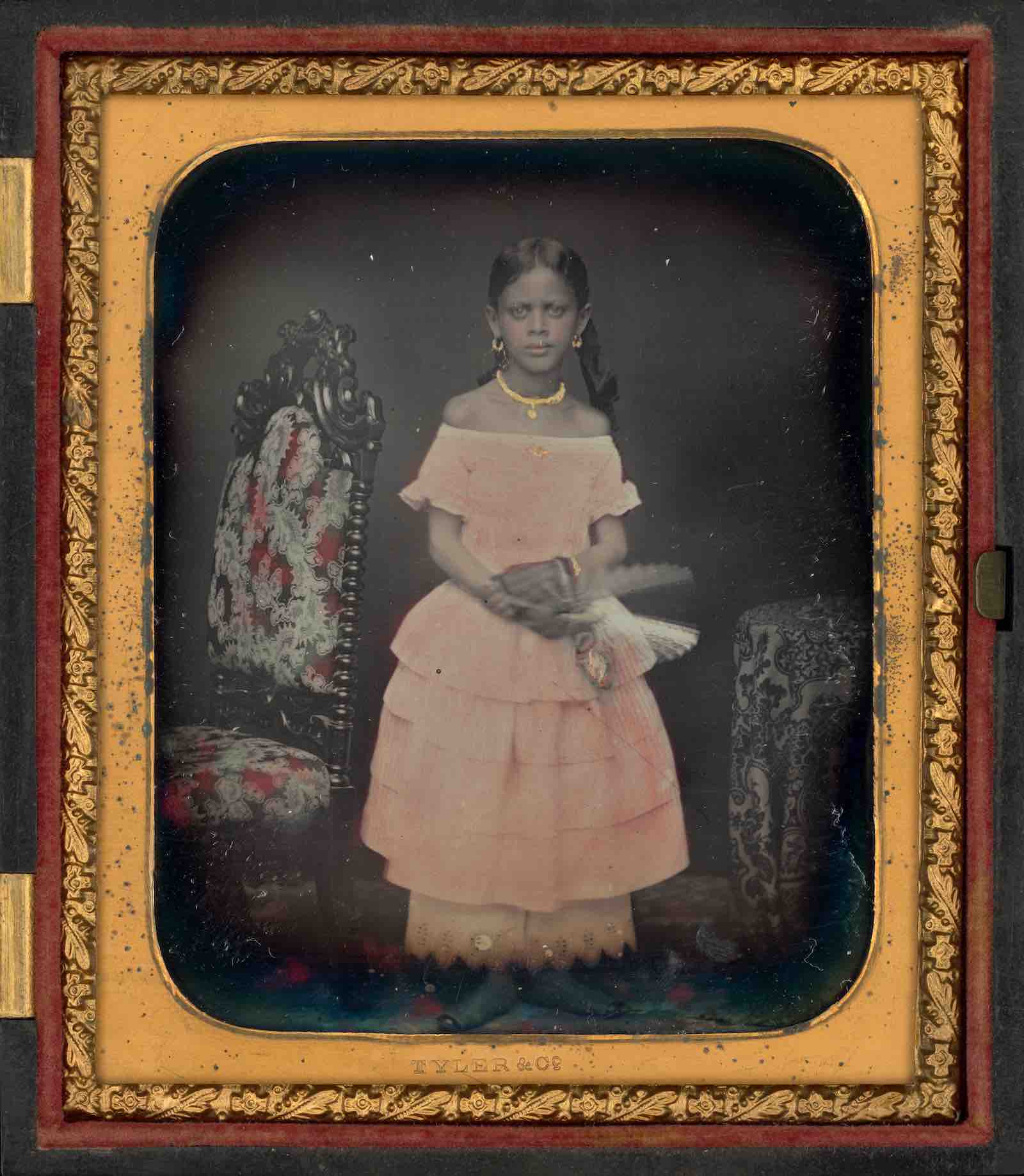 Tyler &amp; Co. Josephine Folks, c. 1854, daguerreotype with applied color