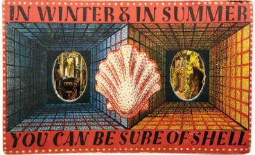 Barnett Freedman's seven-panel  peepshow In Winter & In Summer You Can Be Sure of Shell (London, Vincent Brooks, Day and Son, c. 1928) 
