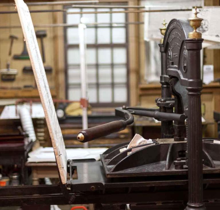 old printing press