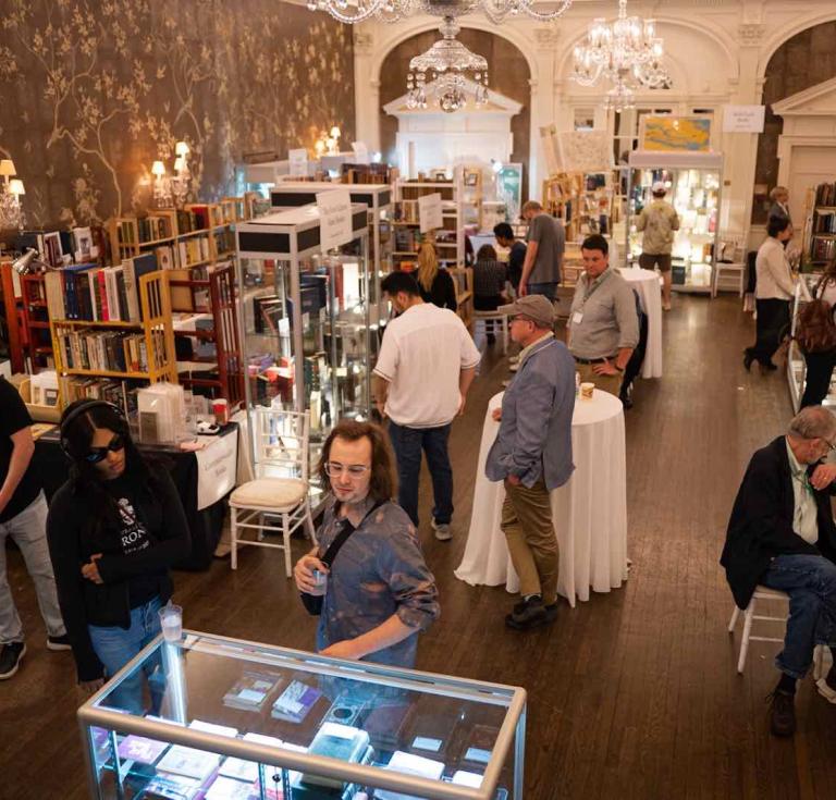 Visitors enjoying a previous Fine Book Fair