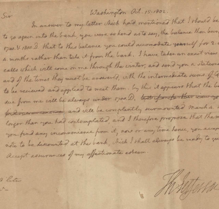 The Thomas Jefferson letter