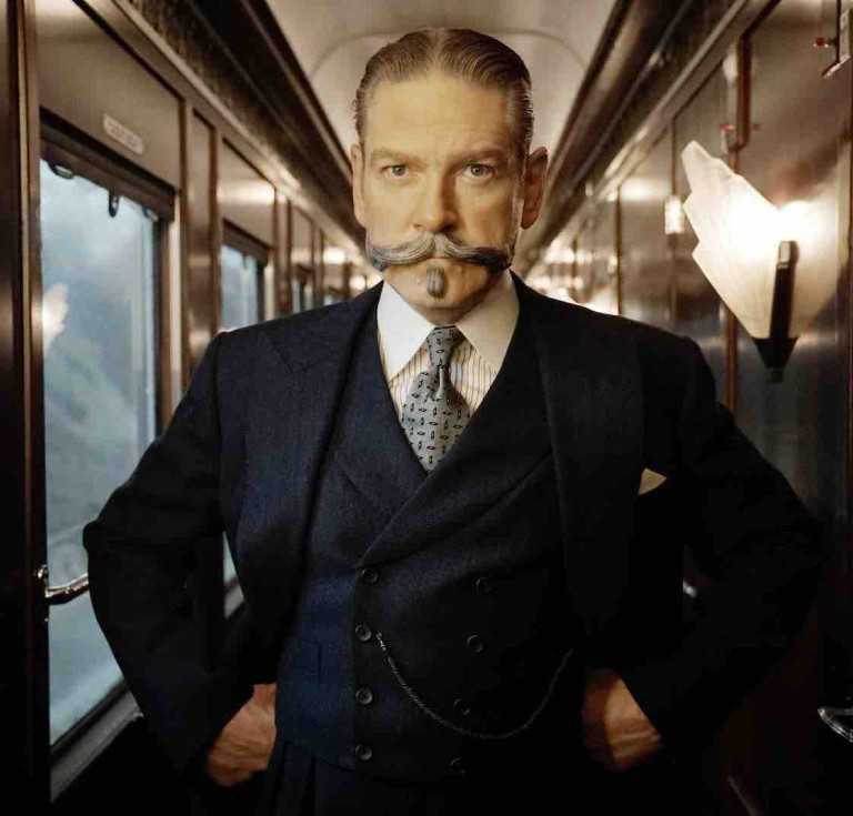 Kenneth Branagh as Hercule Poirot in Murder on the Orient Express, 2017