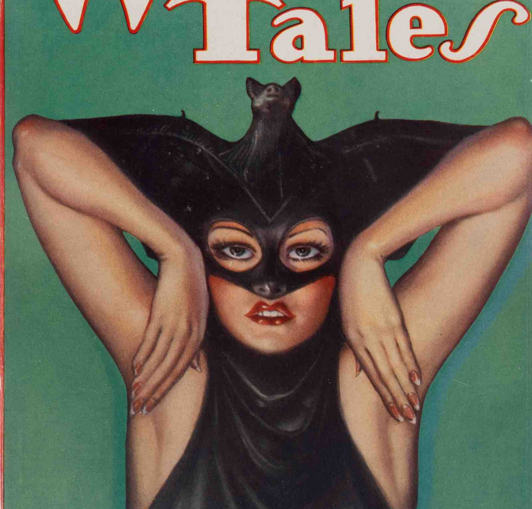 Weird Tales #118 October, 1933, 'Bat Woman' front cover by Margaret Brundage 