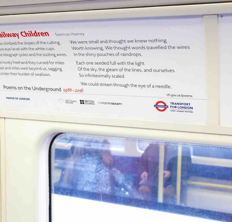 Seamus Heaney's The Railway Children in a London tube carriage